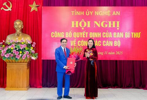 Ông Võ Trọng Hải giữ chức Phó Bí thư Tỉnh ủy Nghệ An
