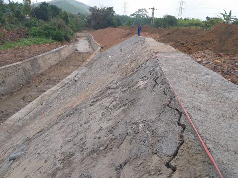Quảng Ninh: Công trình thủy lợi chưa nghiệm thu đã sụt lún, nứt toác