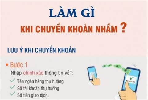Làm gì khi chuyển khoản nhầm?