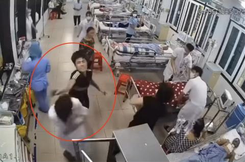 Nhân viên y tế Bệnh viện Đa khoa Nam Định bị người nhà bệnh nhân hành hung